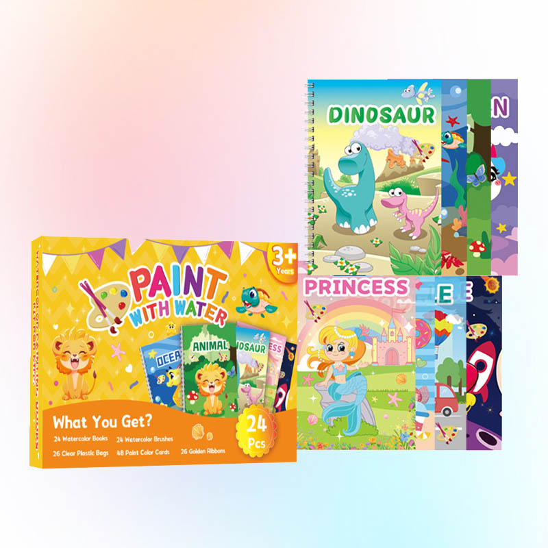 Bộ sách tô màu màu nước bỏ túi 24 gói