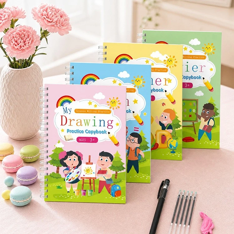 Bộ 4 Sách Luyện Viết Có Rãnh Ma Thuật