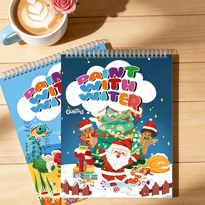 Sách tô màu màu nước có viền xoắn ốc